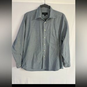 Vintage YSL button down blue stripe